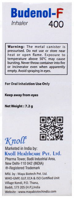 Budenol F 400 Inhaler 120Mdi Budenol F 400 Inhaler 120Mdi